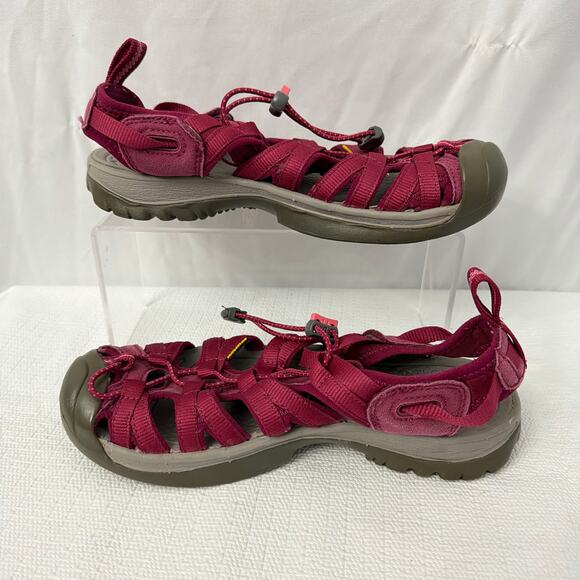 Keen Whisper Sandals Womens Size 7.5 Dark Pink Closed Toe - Picture 9 of 10